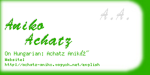 aniko achatz business card